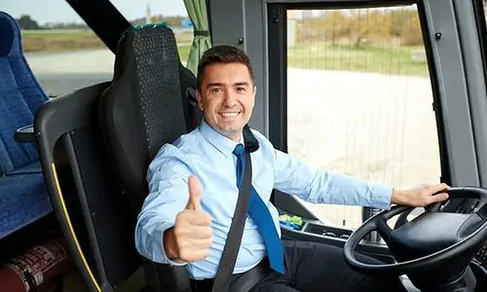 Experienced shuttle driver at the wheel